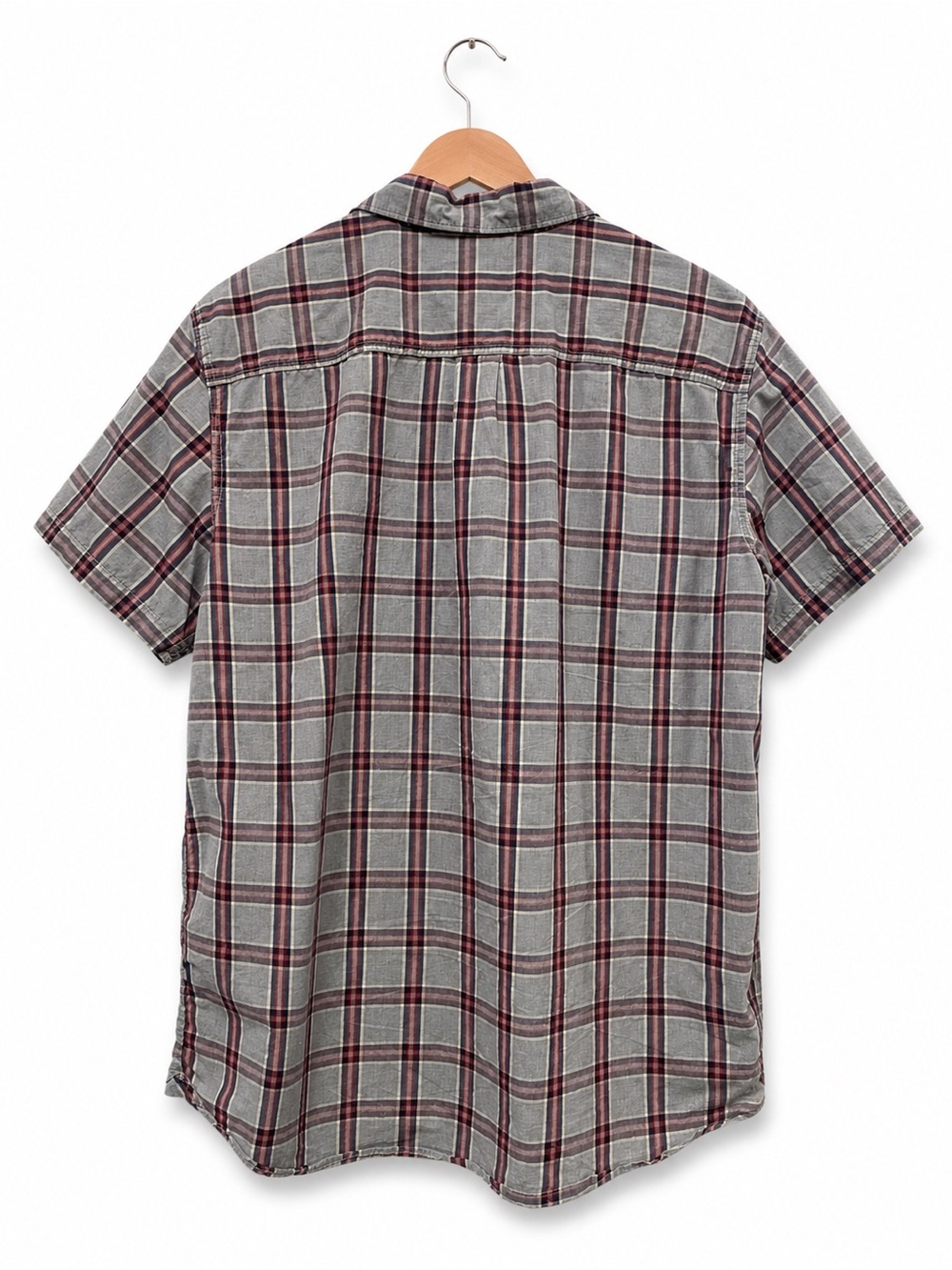 The North Face Plaid Short Sleeve Button Up Shirt XL 100% Cotton Outdoor Hiking - Picture 3 of 12